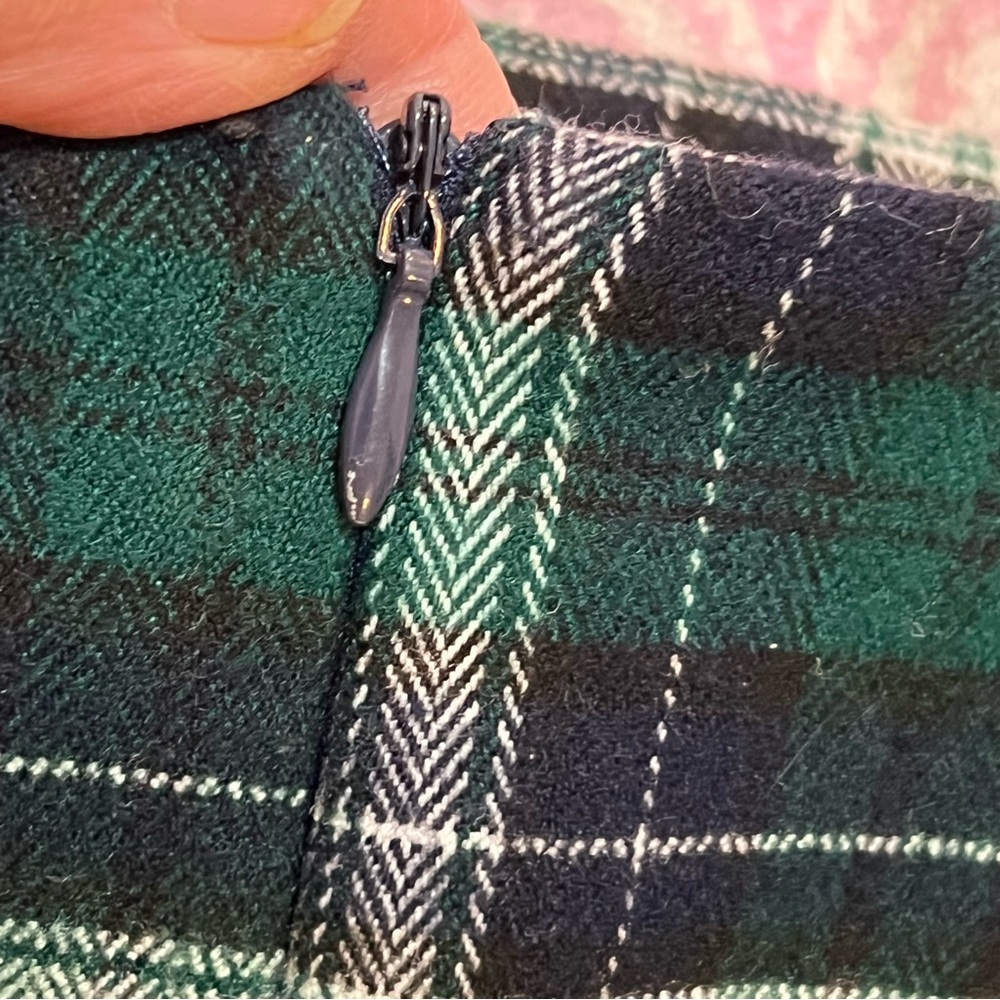 JOHN GALT BRANDY MELVILE green plaid mini skirt size 26 new with tags - Picture 5 of 5